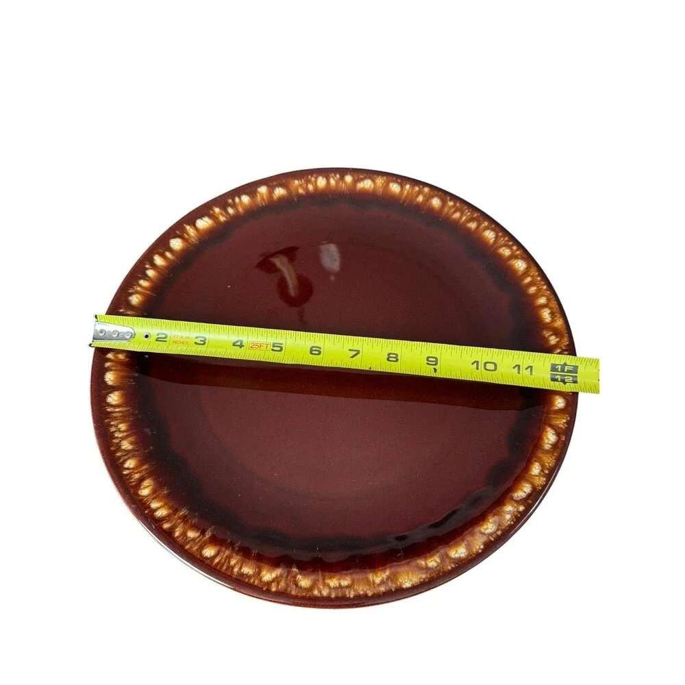 Vintage Brown Drip Stoneware 12.25